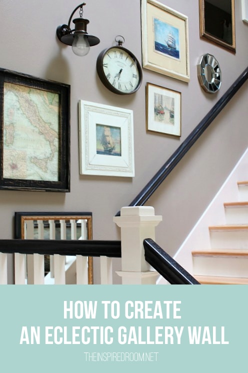 Stairway Gallery Wall {Mixing it Up}