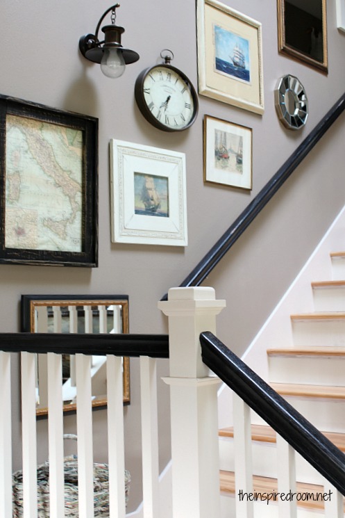 Stairway Gallery Wall {Mixing it Up}