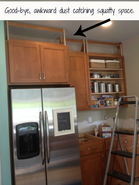 Filling in that Awkward Space Above the Cabinets {Kitchen Progress}