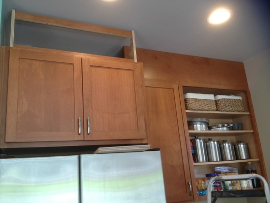 Filling in that Awkward Space Above the Cabinets {Kitchen Progress}