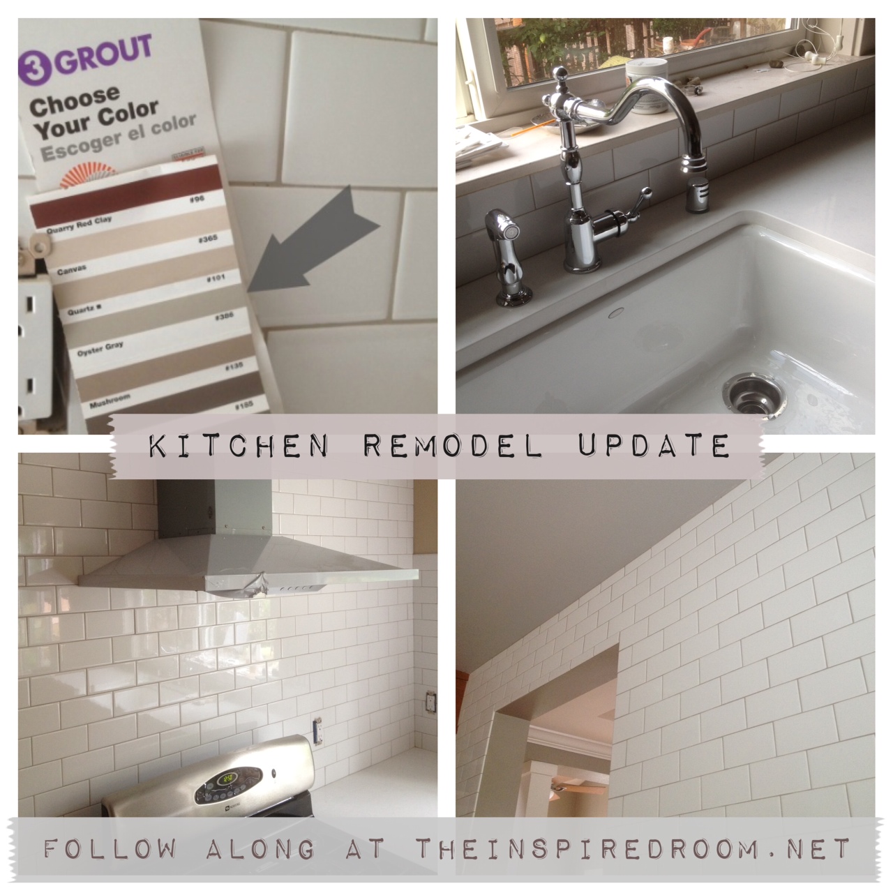 What Color is My Subway Tile Grout? {A Kitchen Remodel Progress Report!} -  The Inspired Room