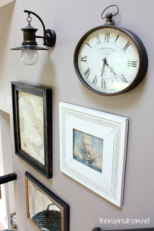 Stairway Gallery Wall {Mixing it Up}