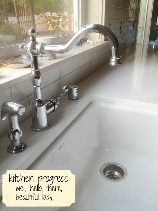 What Color is My Subway Tile Grout? {A Kitchen Remodel Progress Report!} -  The Inspired Room