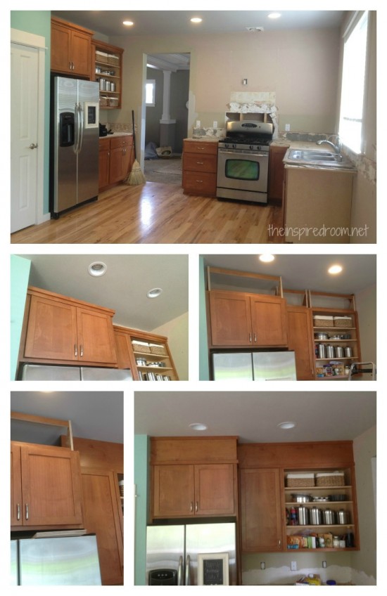 Filling in that Awkward Space Above the Cabinets {Kitchen Progress}