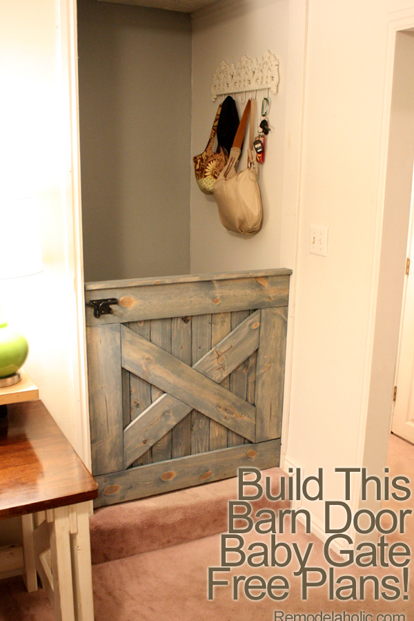 DIY Barn Door Baby Gate Remodelaholic - The Inspired Room