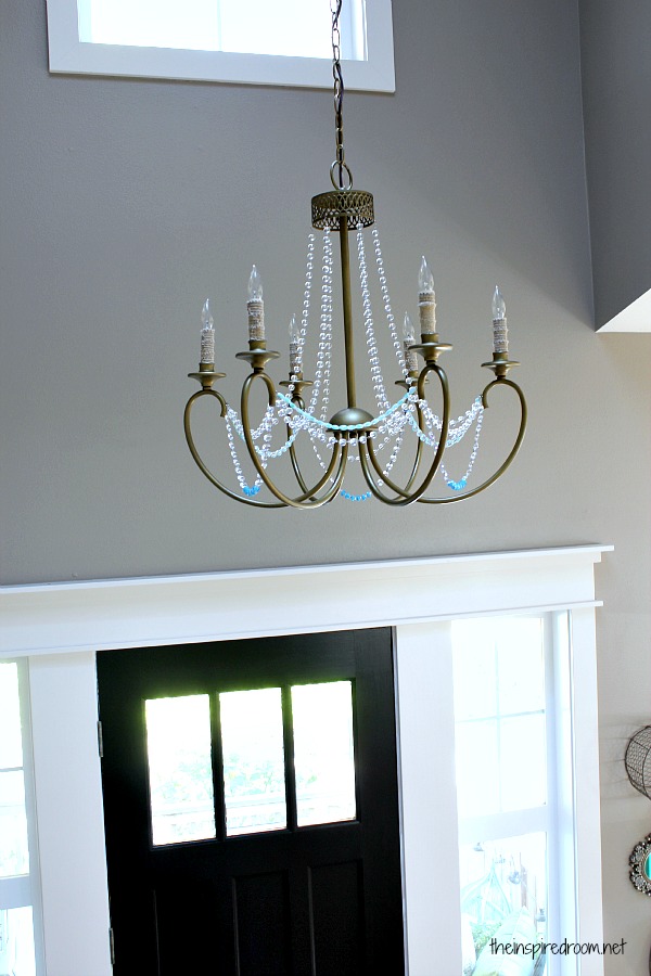 {Nesting in the Entry!} Creating Ambience with a Beaded Crystal Chandelier