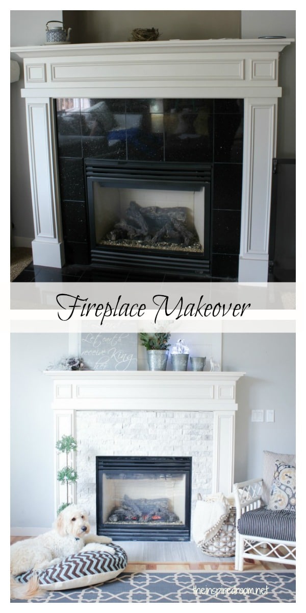 Fireplace Makeover {Before & After}