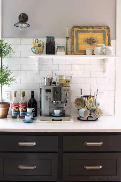 Coffee station kitchen - The Inspired Room