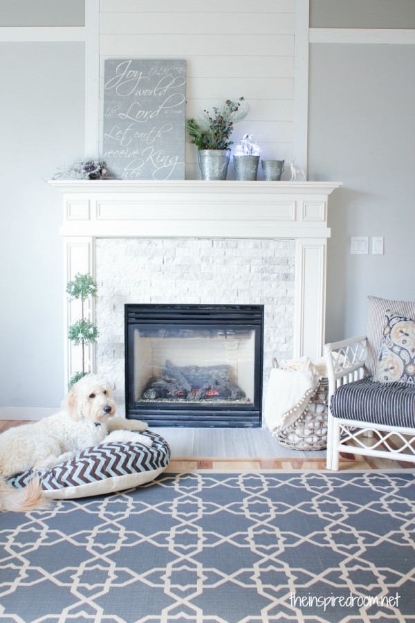 Fireplace Makeover {Before & After}