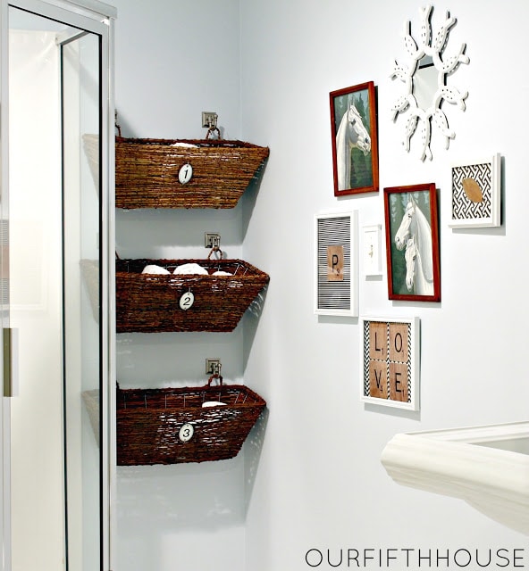 {pretty & functional} Bathroom Storage Ideas