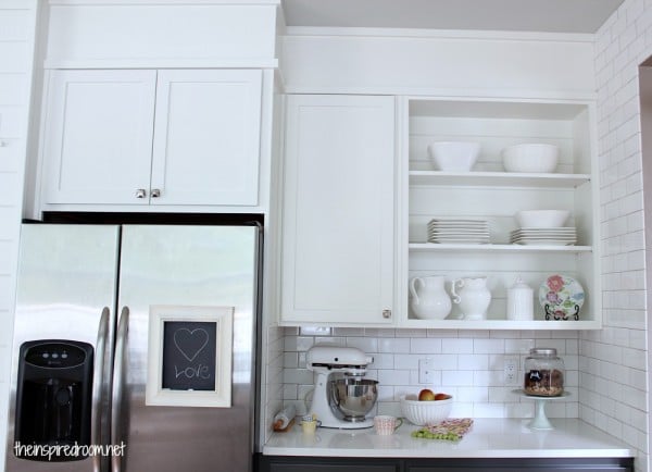 Filling in that Awkward Space Above the Cabinets {Kitchen Progress}