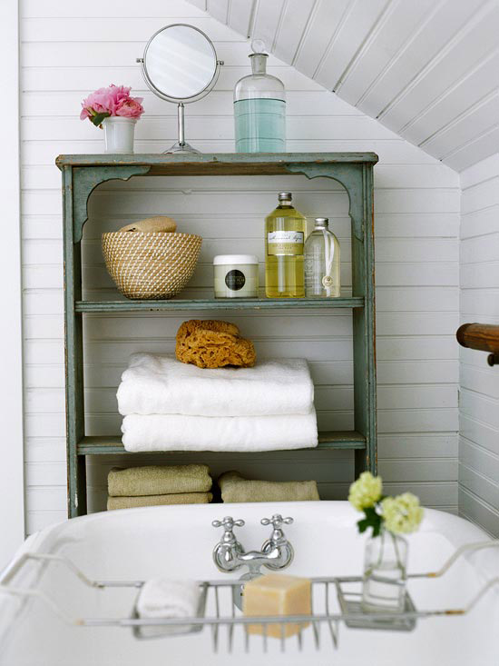 A small, beautiful bathroom with functional storage - IKEA