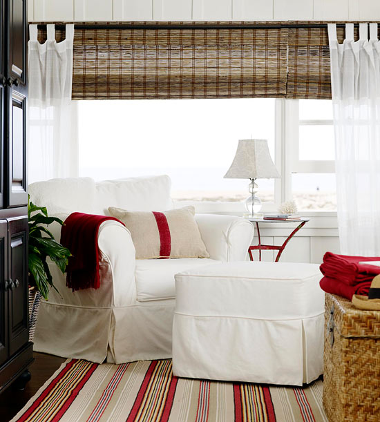 Decorating with a Pop of Red {Cottage}
