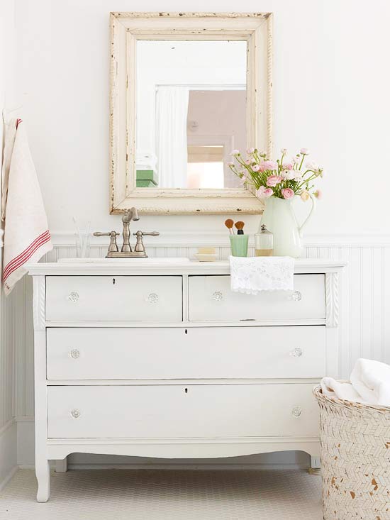 Cottage Style Bathrooms & A Blog Makeover - The Inspired Room