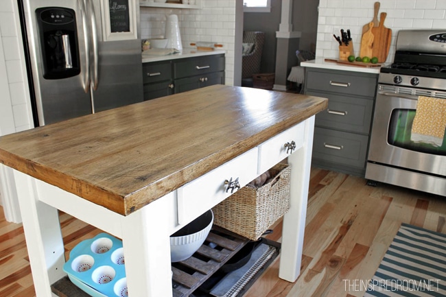 diy kitchen island from old table