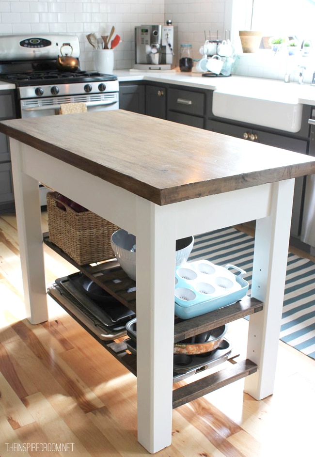 Diy Kitchen Island From New Unfinished Furniture To Antique The Inspired Room