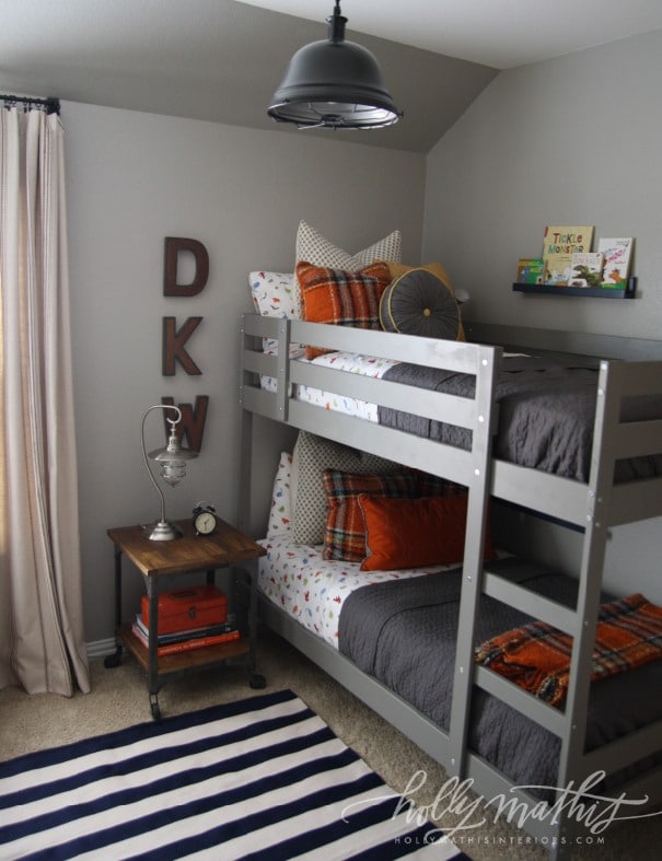 Shared Bedroom for Boys {Holly Mathis Interiors}