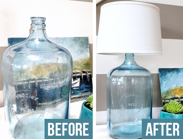 make table lamp from bottle