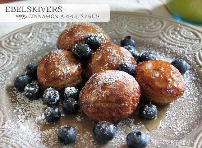{Breakfast Ideas} Ebelskivers with Cinnamon Apple Syrup