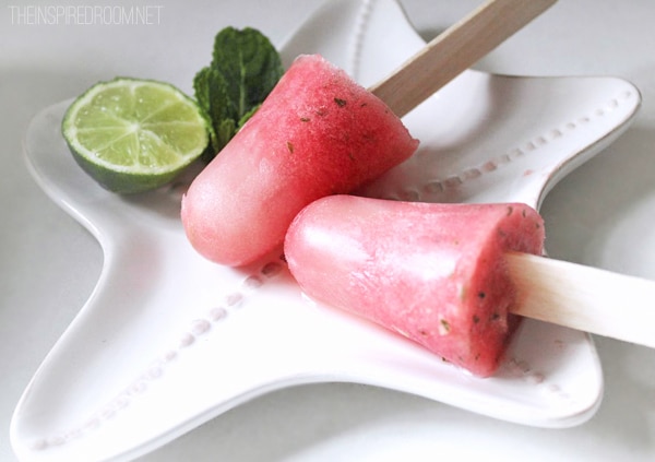 Popsicle Recipe {Minty Watermelon Lime Fruit Pops}