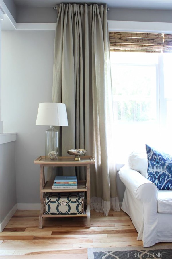 {Easy DIY} No Sew Embellished IKEA Curtain Panels 