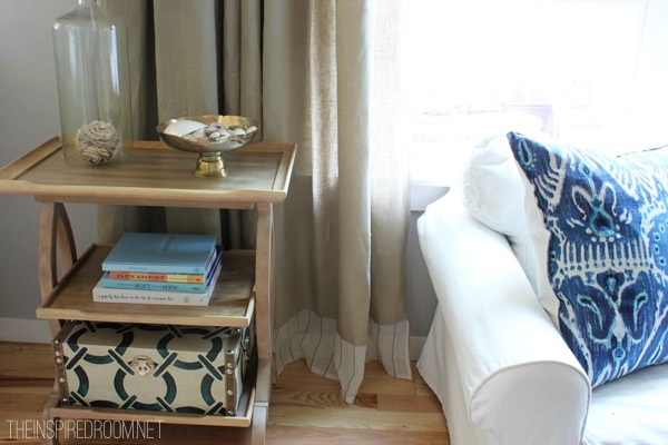 {Easy DIY} No Sew Embellished IKEA Curtain Panels 