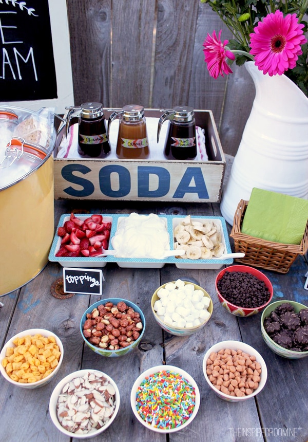 ice cream sundae bar wedding reception