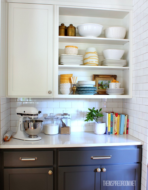 Baking Center Gray And White Kitchen With Color 