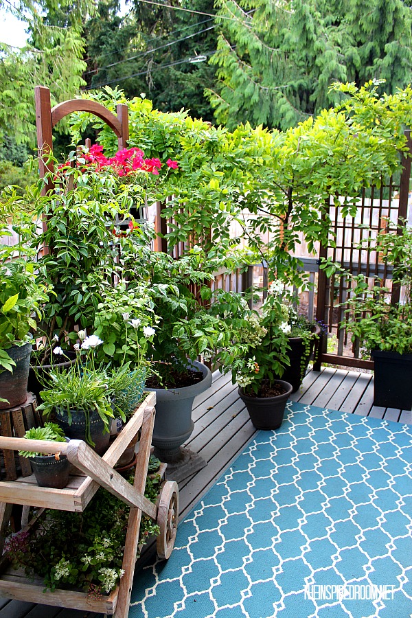 My Small Backyard Deck Makeover {Before & After}