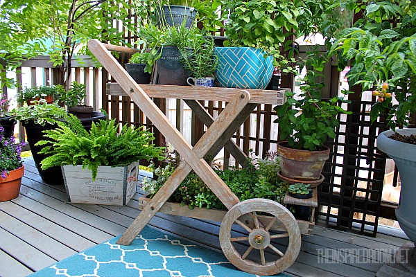 Teacart Plant Stand {and a new finish on the deck!}