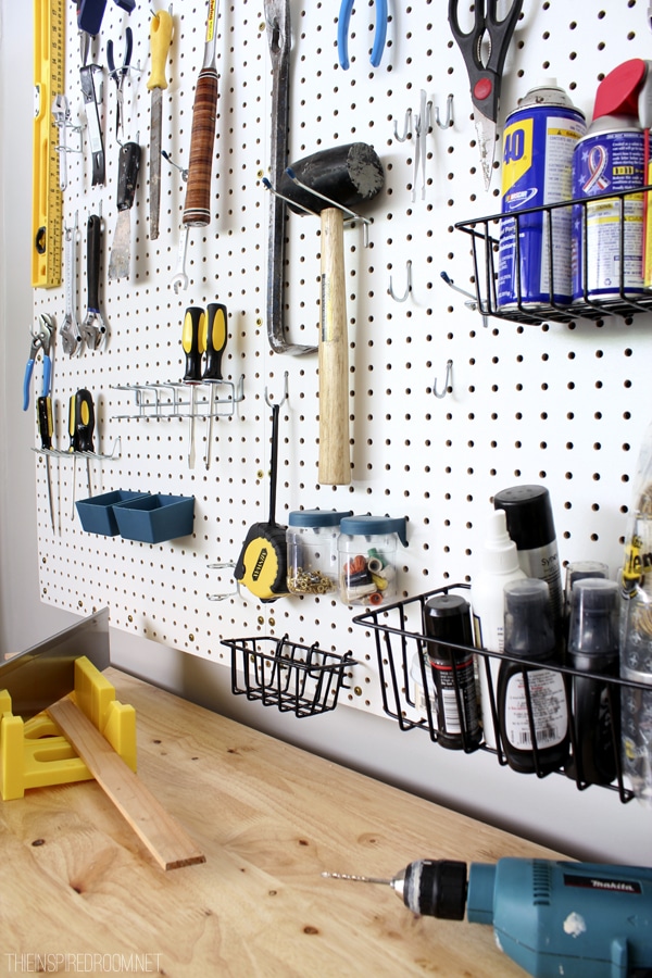 Woman in Real Life: Garage Organization - DIY Pegboard Tool