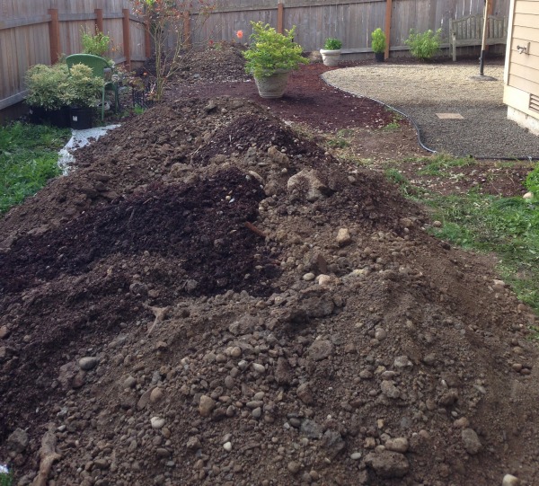 Progress on a Fall Backyard Project: The Pea Gravel Patio!