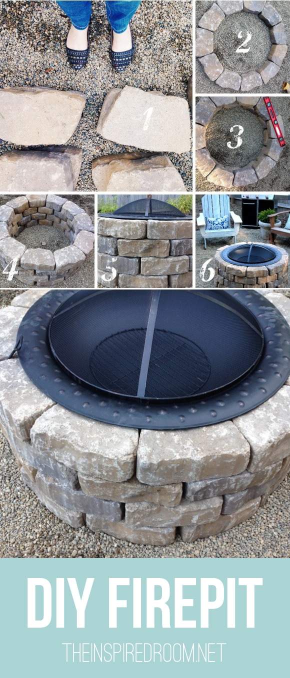 Easy DIY Firepit {Progress on the Fall Backyard Makeover Project!}