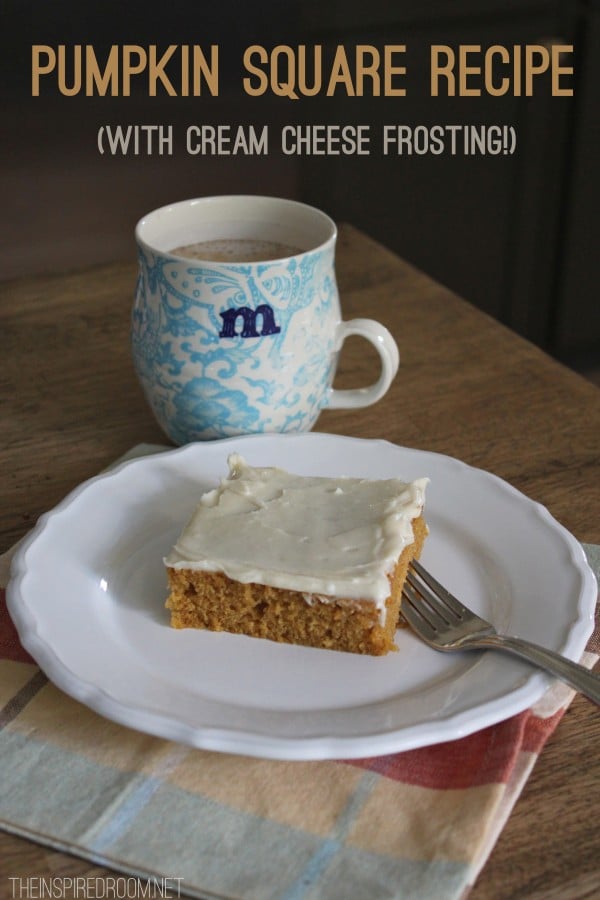 Pumpkin Squares with Cream Cheese Frosting Recipe {The BEST!}