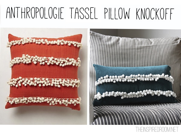 Anthropologie tassel shop pillow