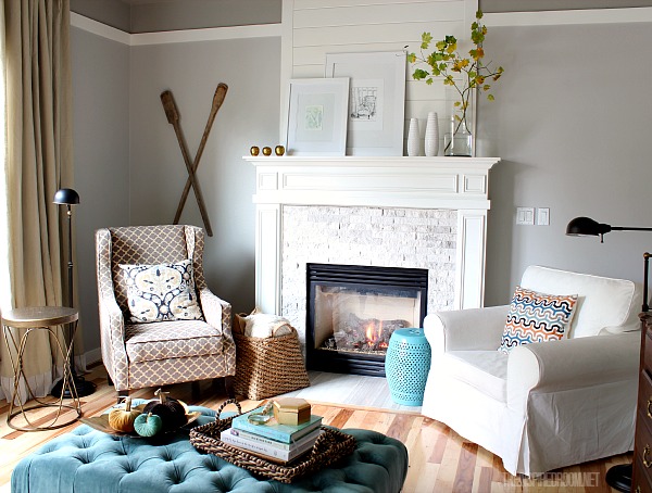 Cozy up for Fall in the Family Room {new updates!}