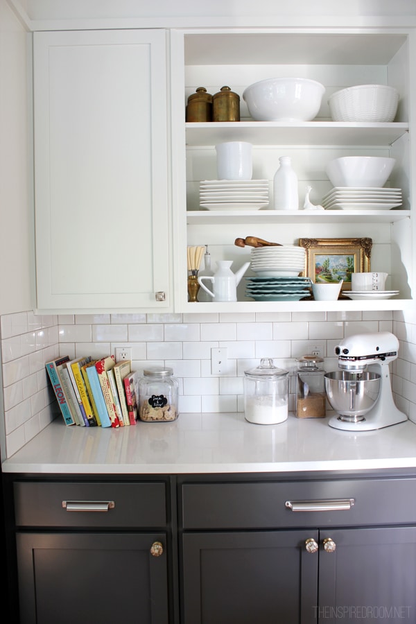 My Open Kitchen Shelves {Fall Nesting}