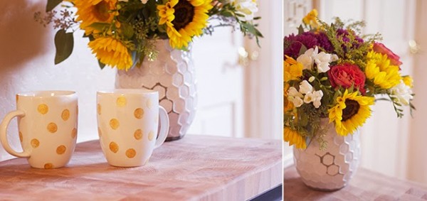 DIY Gold Polka Dot Mugs {& Apple Cider Recipe}