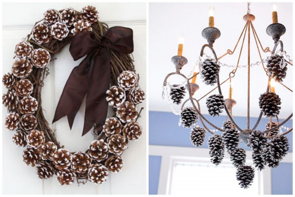 Fall to Winter Rustic Decor with Pine Cones