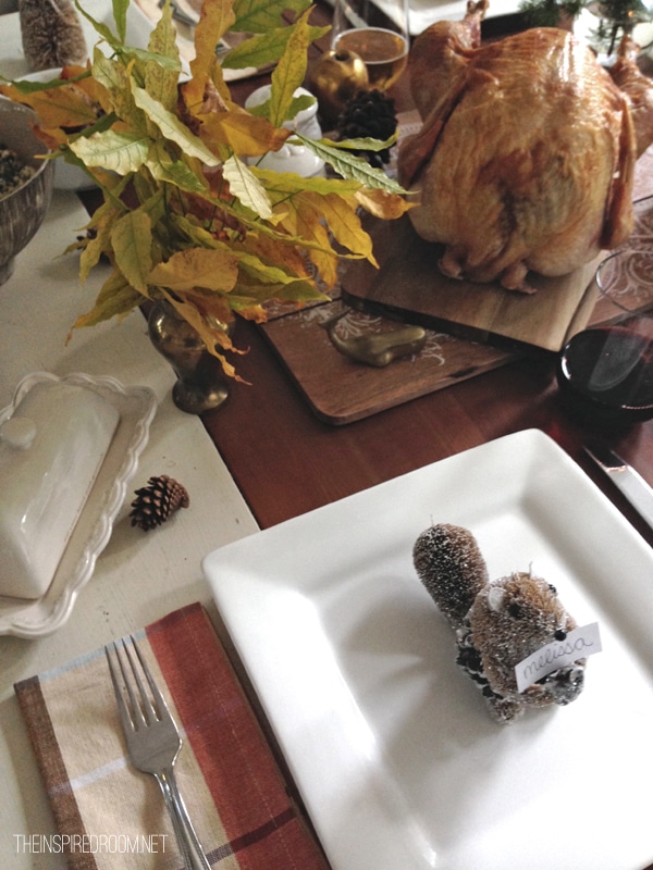 Woodland Table & Place Cards {and a Thanksgiving Feast}