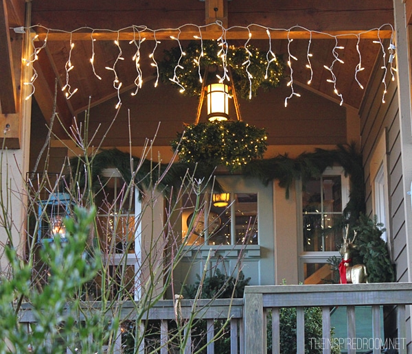 My Christmas Front Porch & DIY Boxwood Wreath Chandelier!