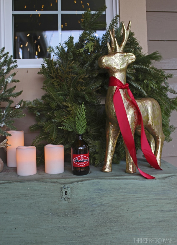 My Christmas Front Porch & DIY Boxwood Wreath Chandelier!