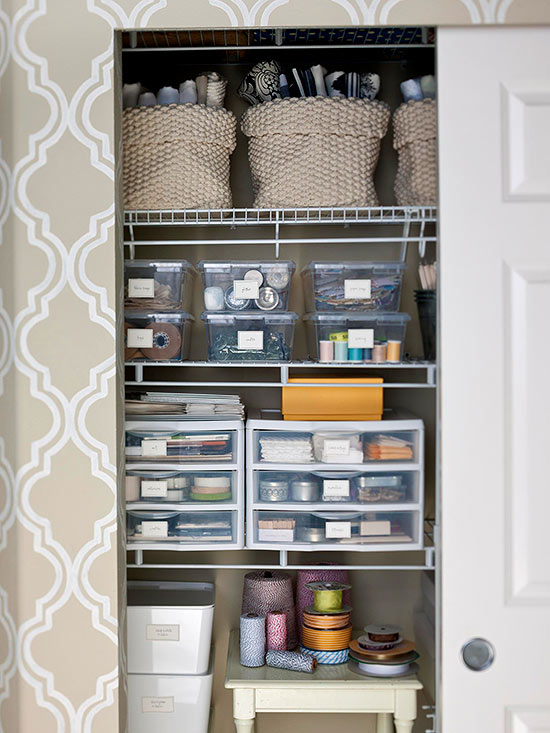 {Inspiration} Craft Closet Organization - The Inspired Room