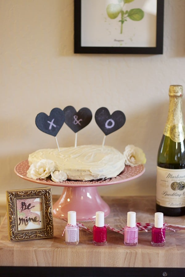 Valentine's Day Party & DIY Cake Topper