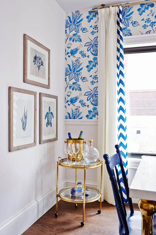 Sarah Richardson's Royal Blue, Gold, and White Kitchen