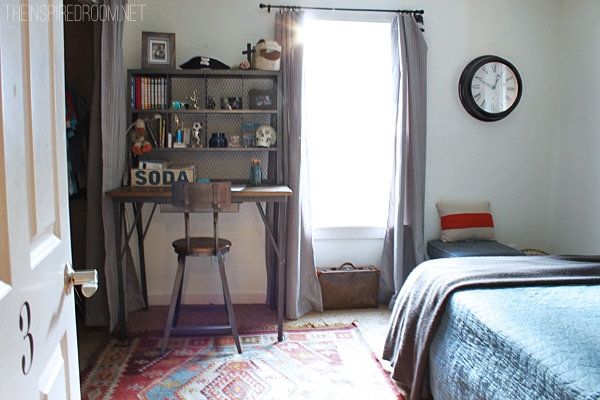 Teen Boy's Small Bedroom {An Update} 