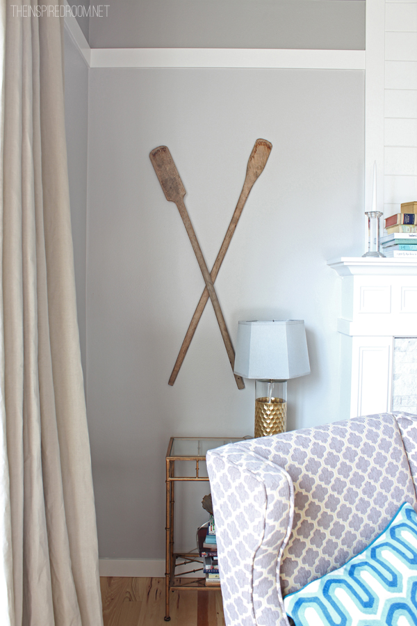 How to Hang Oars {or Paddles} in an X Shape - The Inspired ..