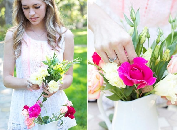 Spring Flower Arrangement & Easter Fruit Tart Recipe