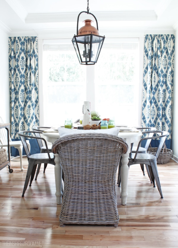 My New Re-Invented Summery Dining Room Curtains - The Inspired Room