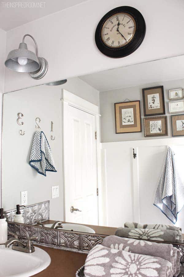 Diy Faux Tin Ceiling Tile Back Splash The Inspired Room